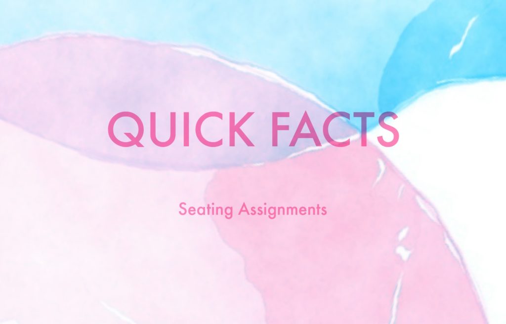 quick facts- seating